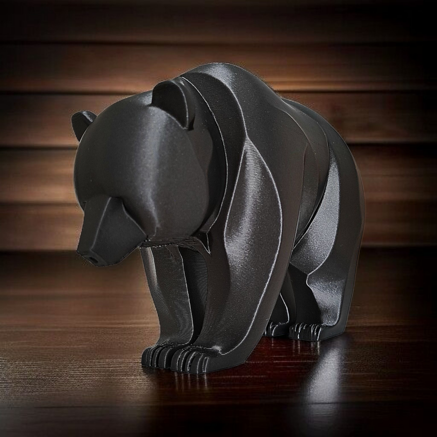 Sculpture #22 | Minimalist Curved Bear Sculpture | Strong, Pensive Art Decor