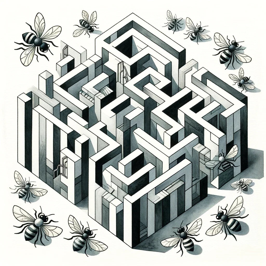Bee's Labyrinth Canvas