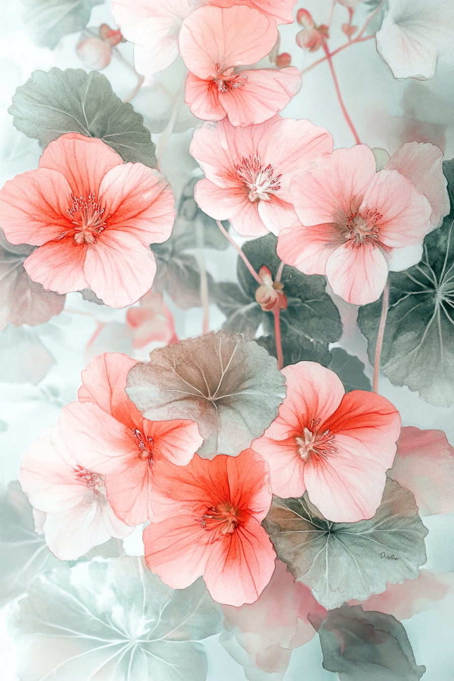 Begonia Dreamscape Canvas