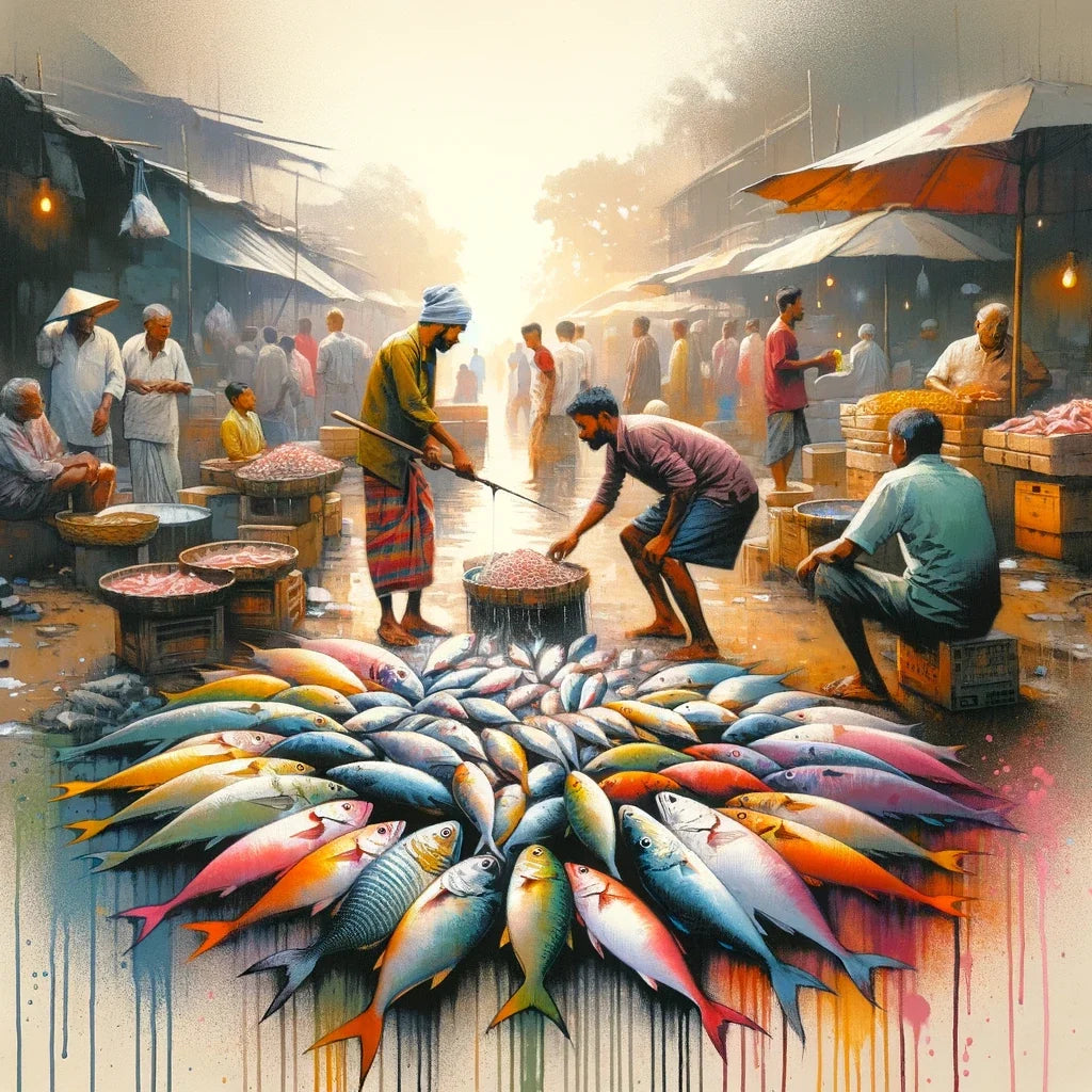 Bengal Market Morning Canvas