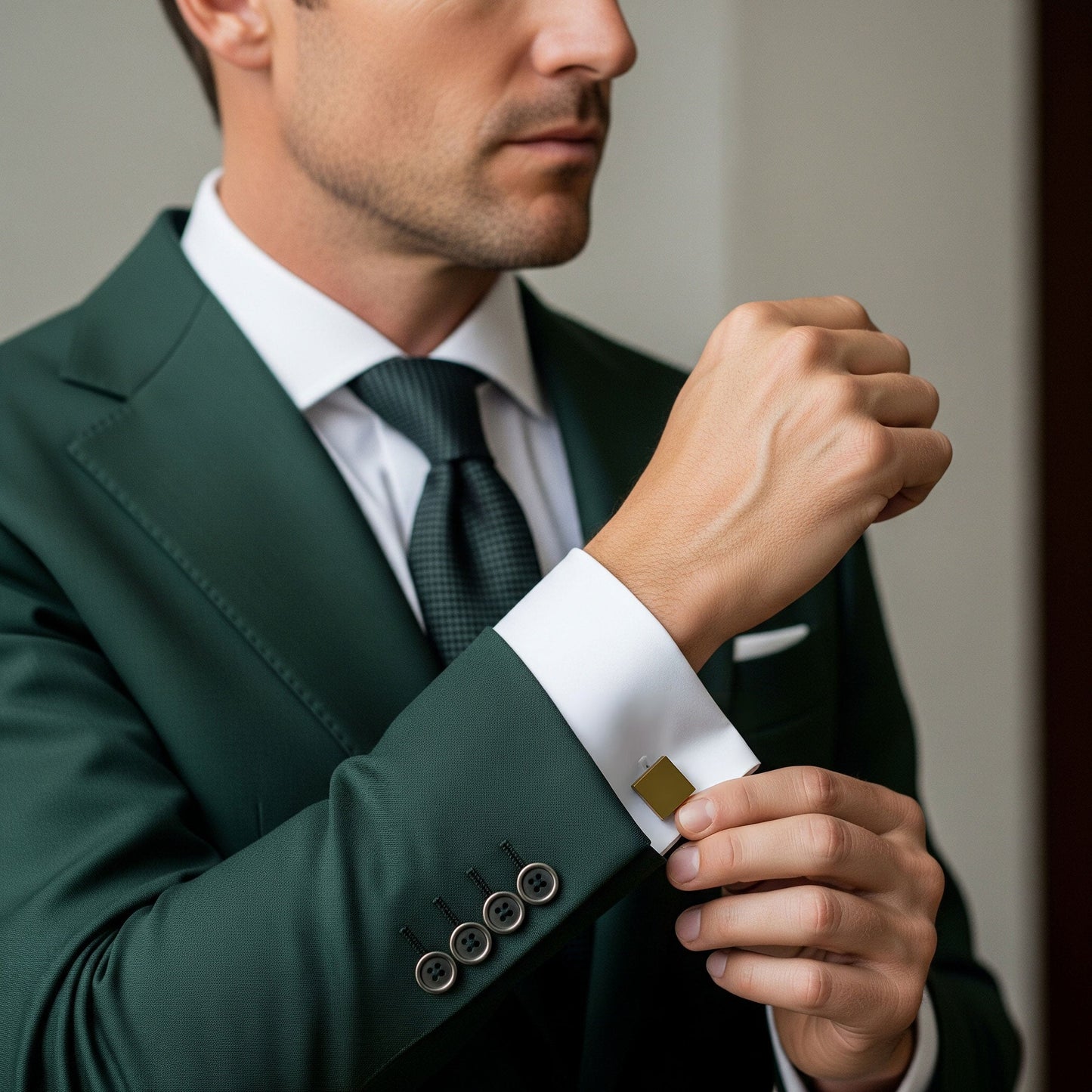 Square Cufflinks In Gold