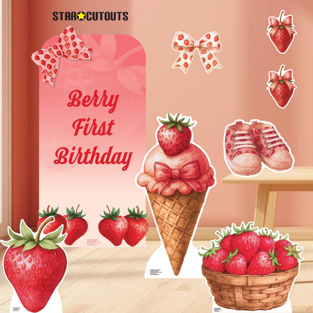 SC4857 Berry Birthday Ice Cream Star Mini Bundle – Multi-Function  Cardboard Cutouts Height 65cm