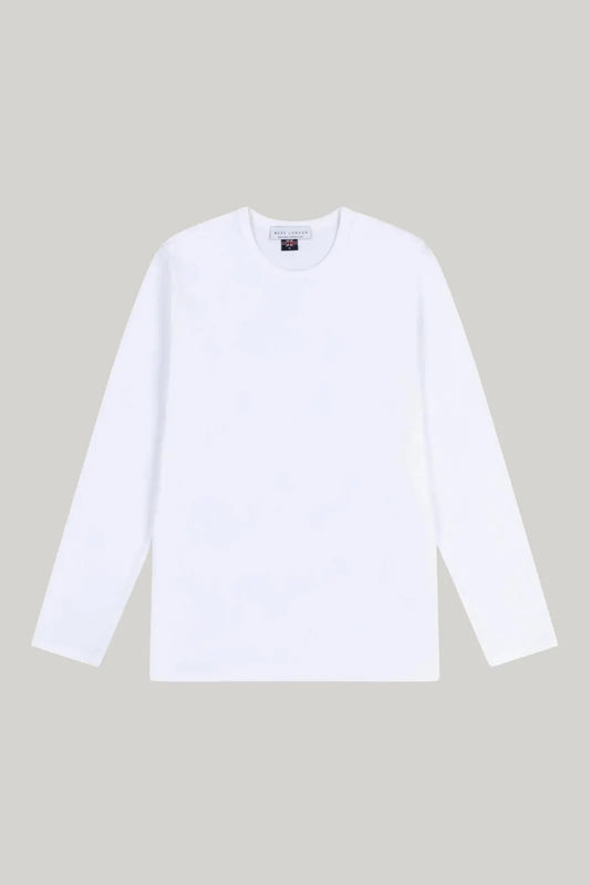 Bevis Long Sleeve Cotton t-shirt - White