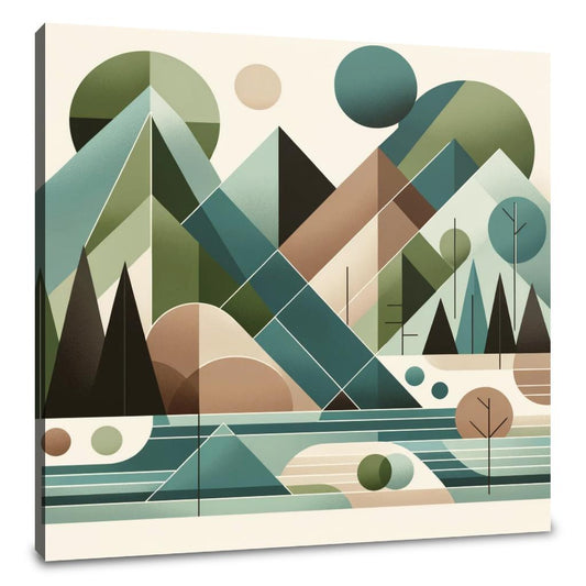 Geometric Landscape Canvas