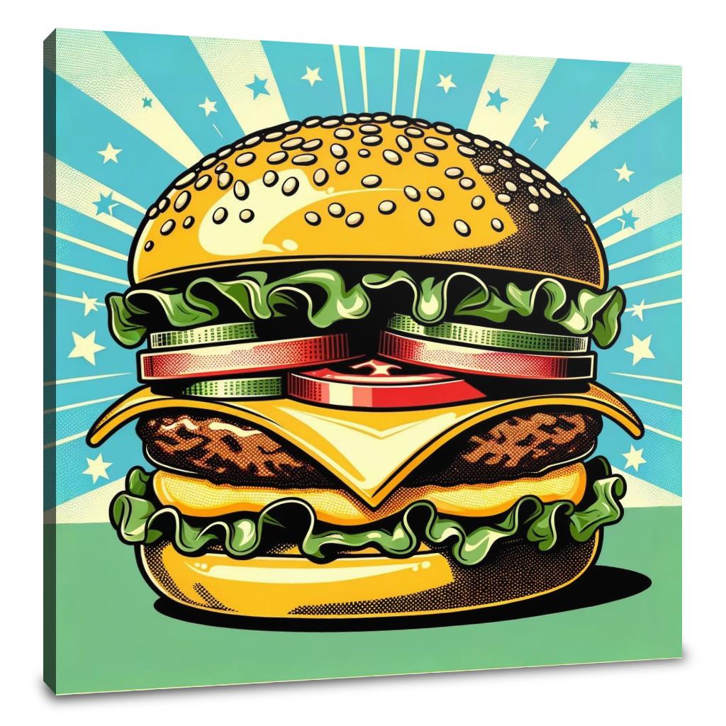 Pop Burger Canvas