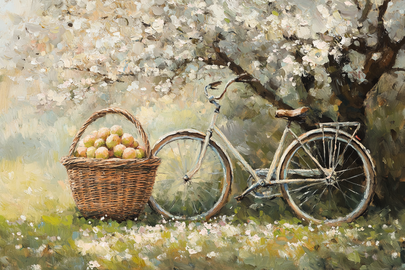 Bicycle and Blossom Blanket