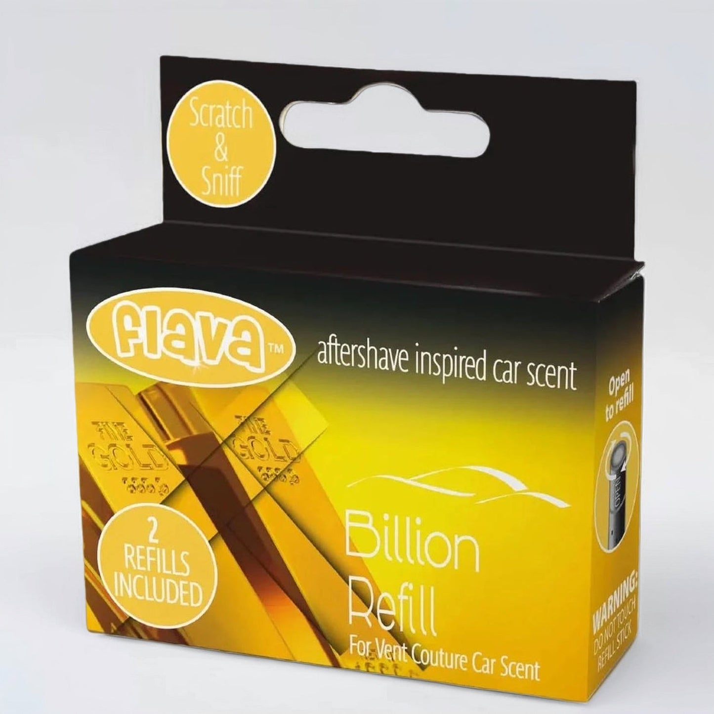 Flava Couture 2 Pack Refill Stick For Refillable Vent Car Air Fresheners - Billion