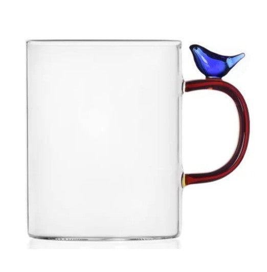 Birds Mug by Ichendorf Milano – Handmade Borosilicate, Bird, Designer Tomoko Mizu