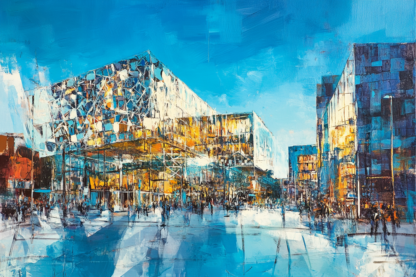 Birmingham Library Light Canvas