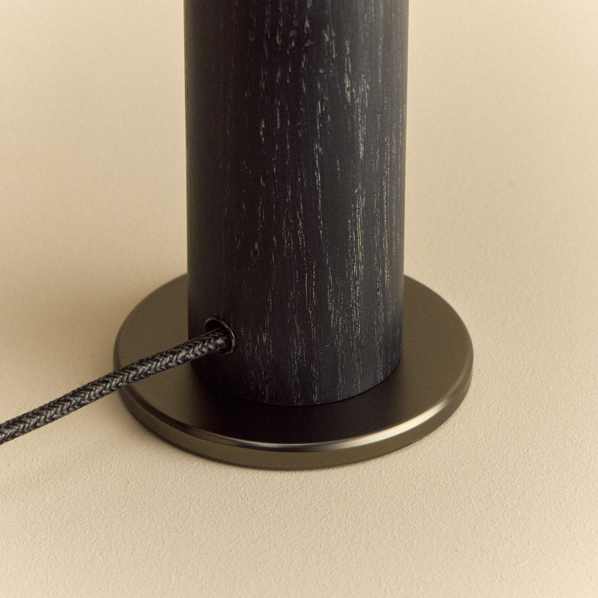 Knuckle Table Lamp in Blackened Oak