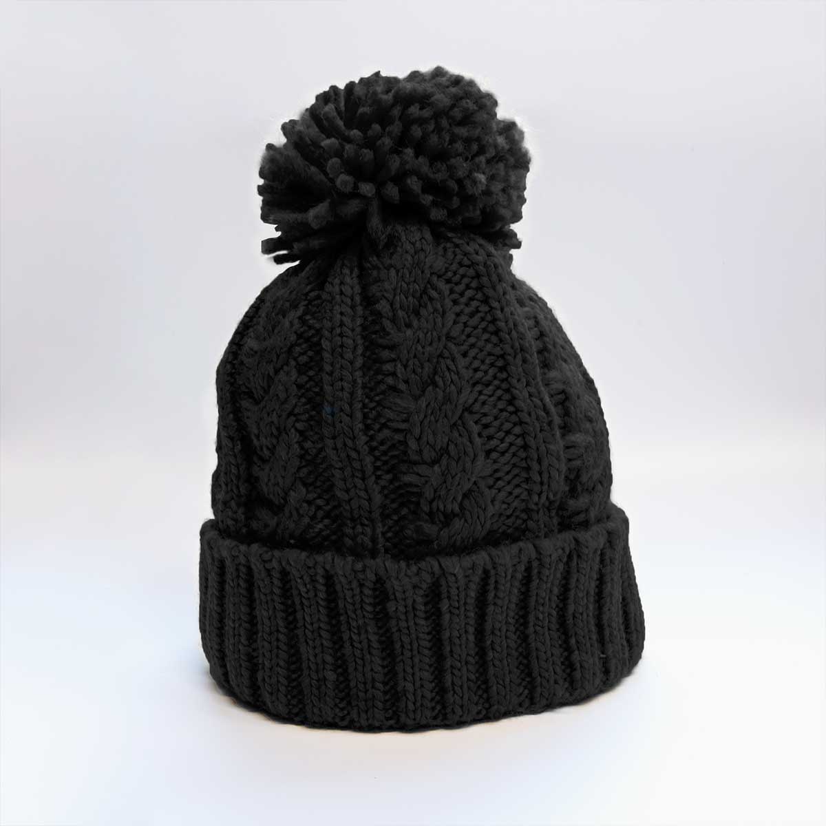 Black No-Wool Woolly Beanie