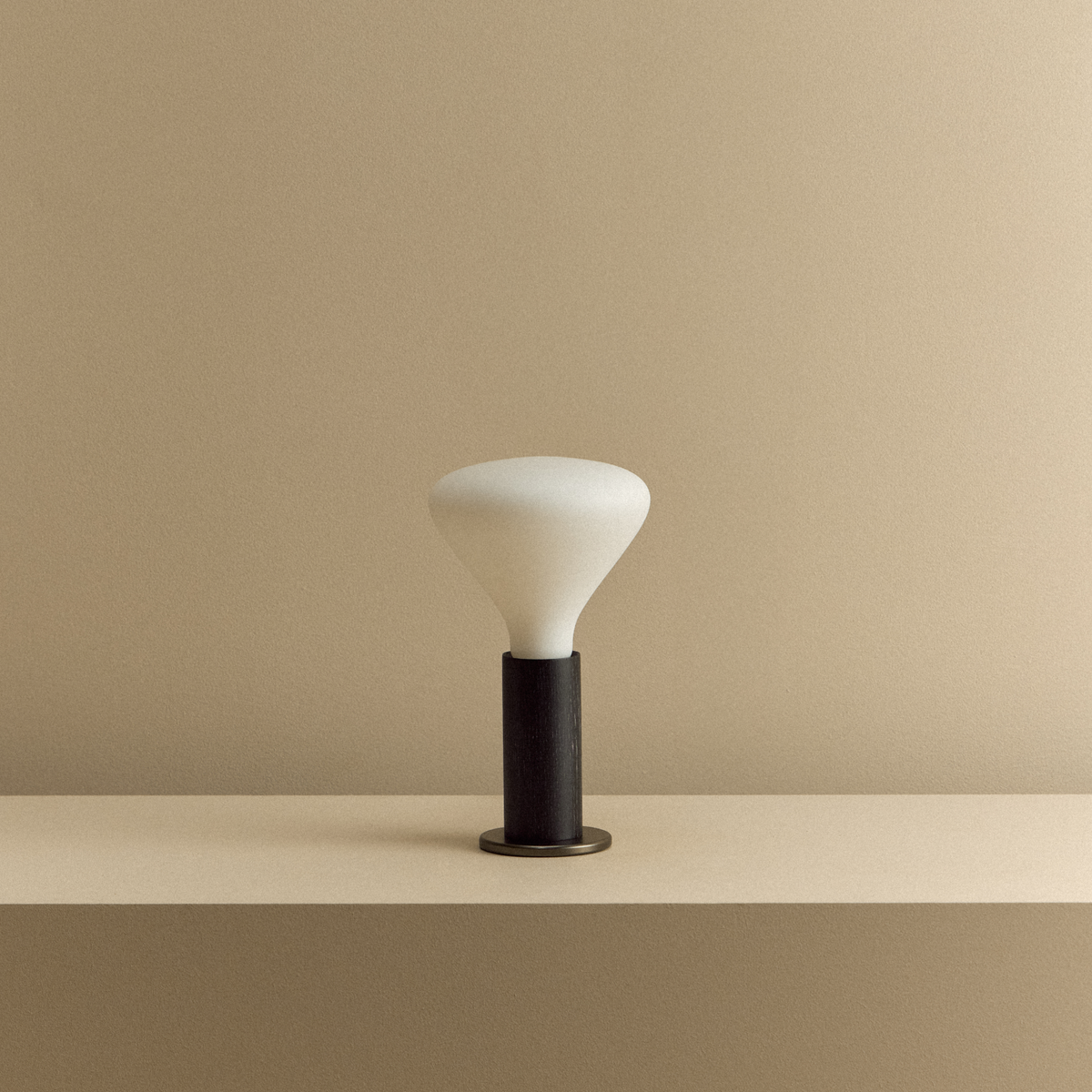 Knuckle Table Lamp in Blackened Oak + Noma