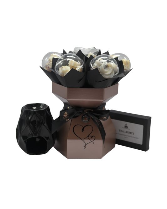 Simple Scents Elegance Wax Melt Flower Bouquet & Wax Melt Burner Gift Set