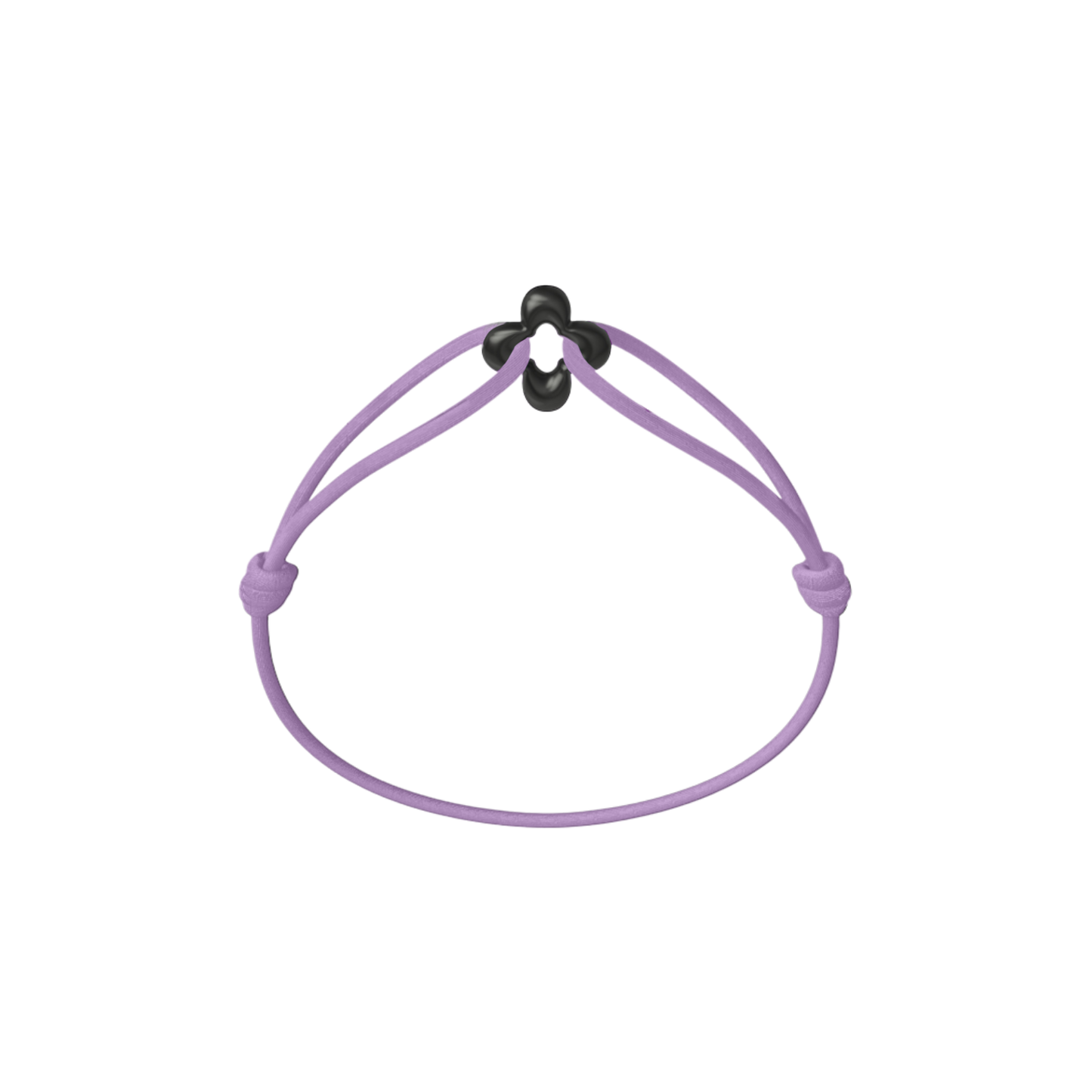 Mini Black Clover Cord Bracelet