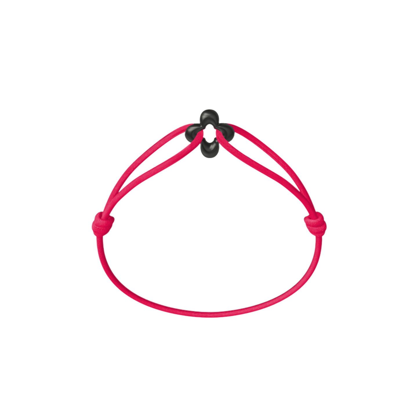 Mini Black Clover Cord Bracelet