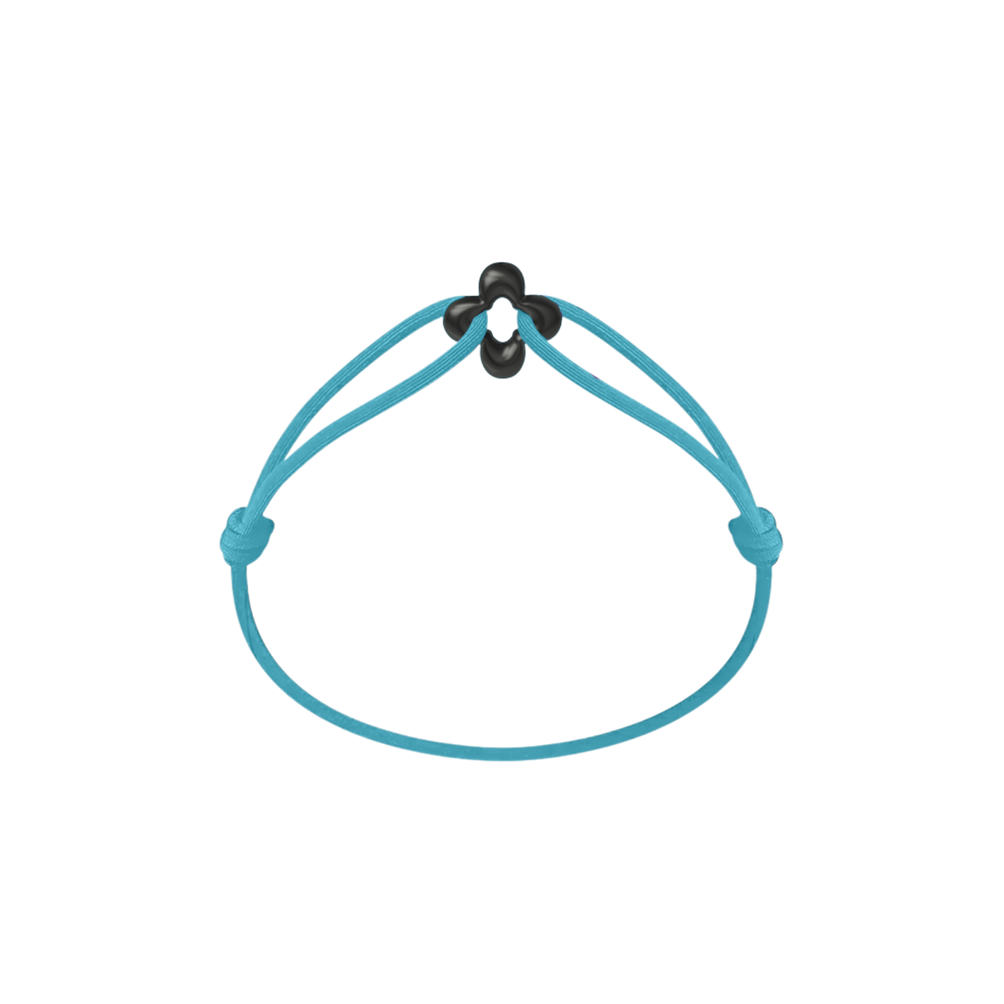 Mini Black Clover Cord Bracelet
