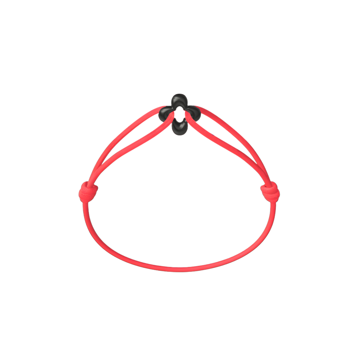 Mini Black Clover Cord Bracelet