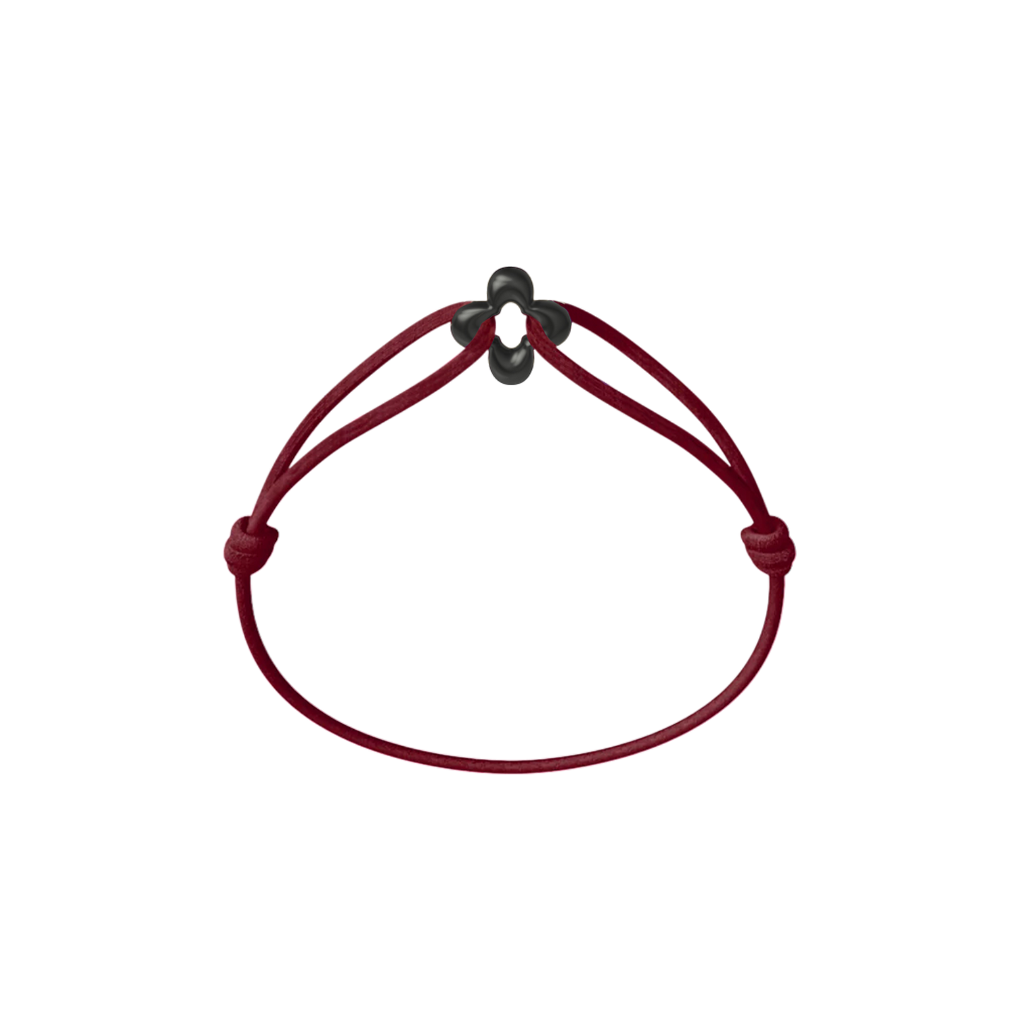 Mini Black Clover Cord Bracelet
