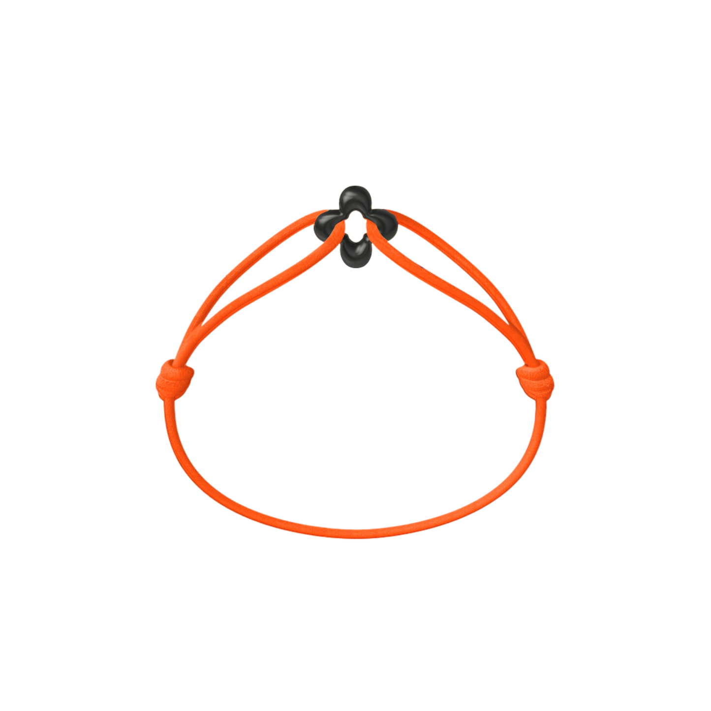 Mini Black Clover Cord Bracelet