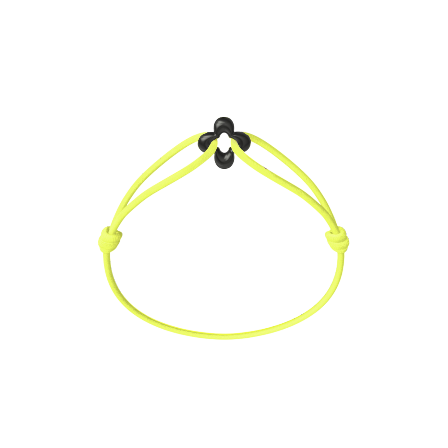 Mini Black Clover Cord Bracelet