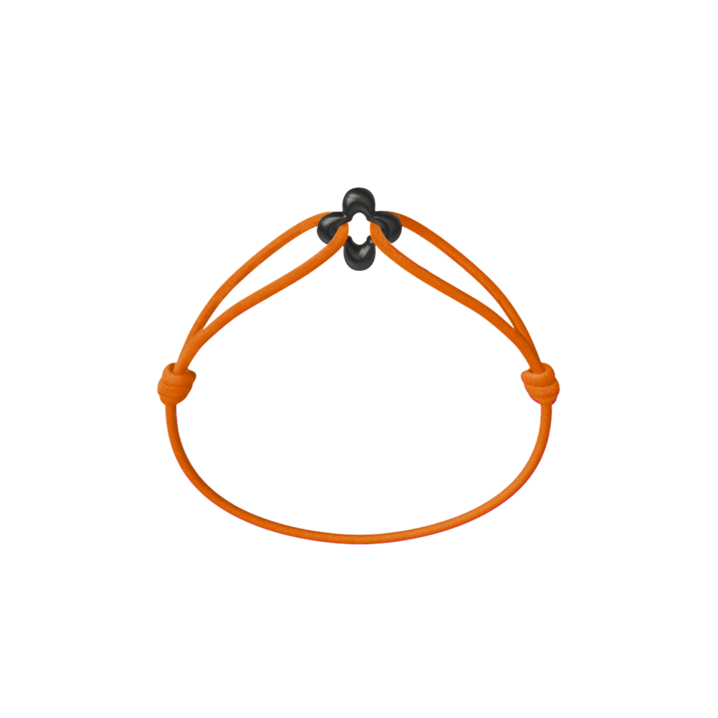 Mini Black Clover Cord Bracelet