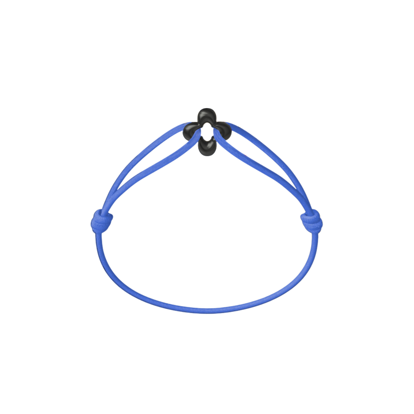 Mini Black Clover Cord Bracelet