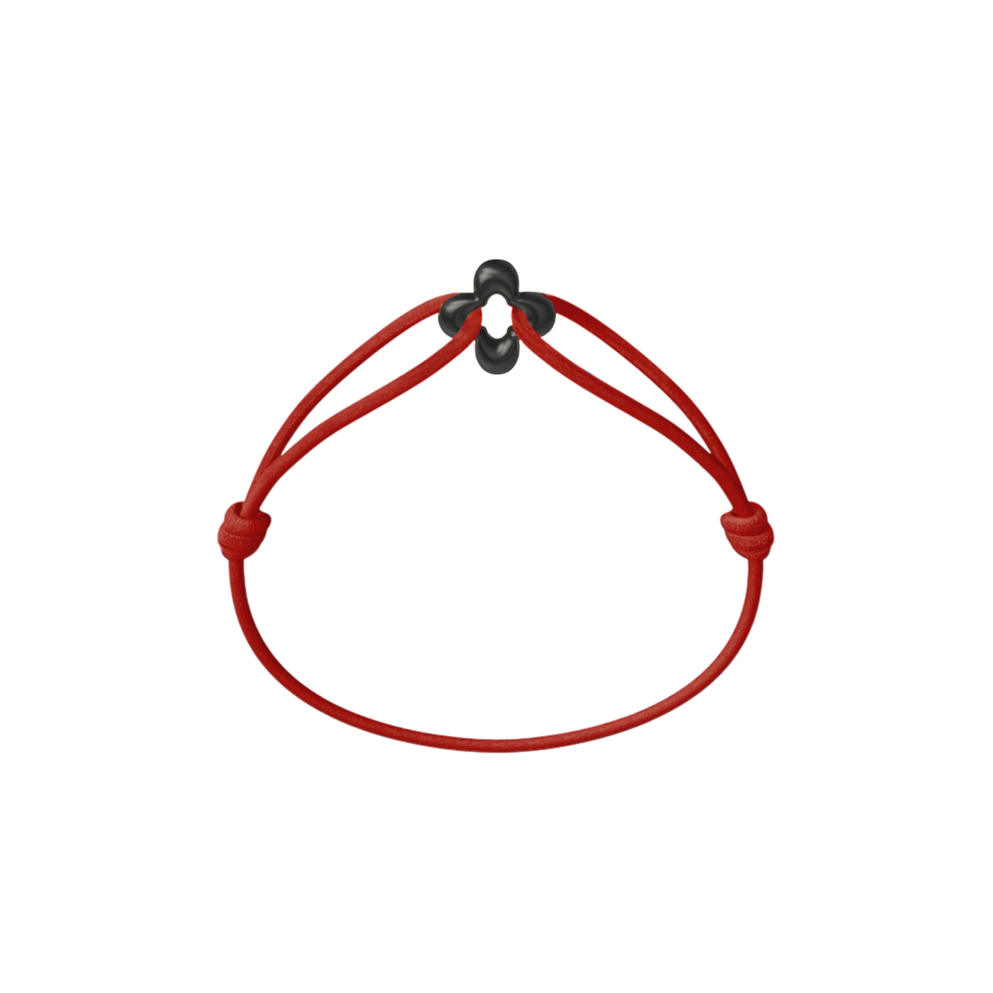 Mini Black Clover Cord Bracelet