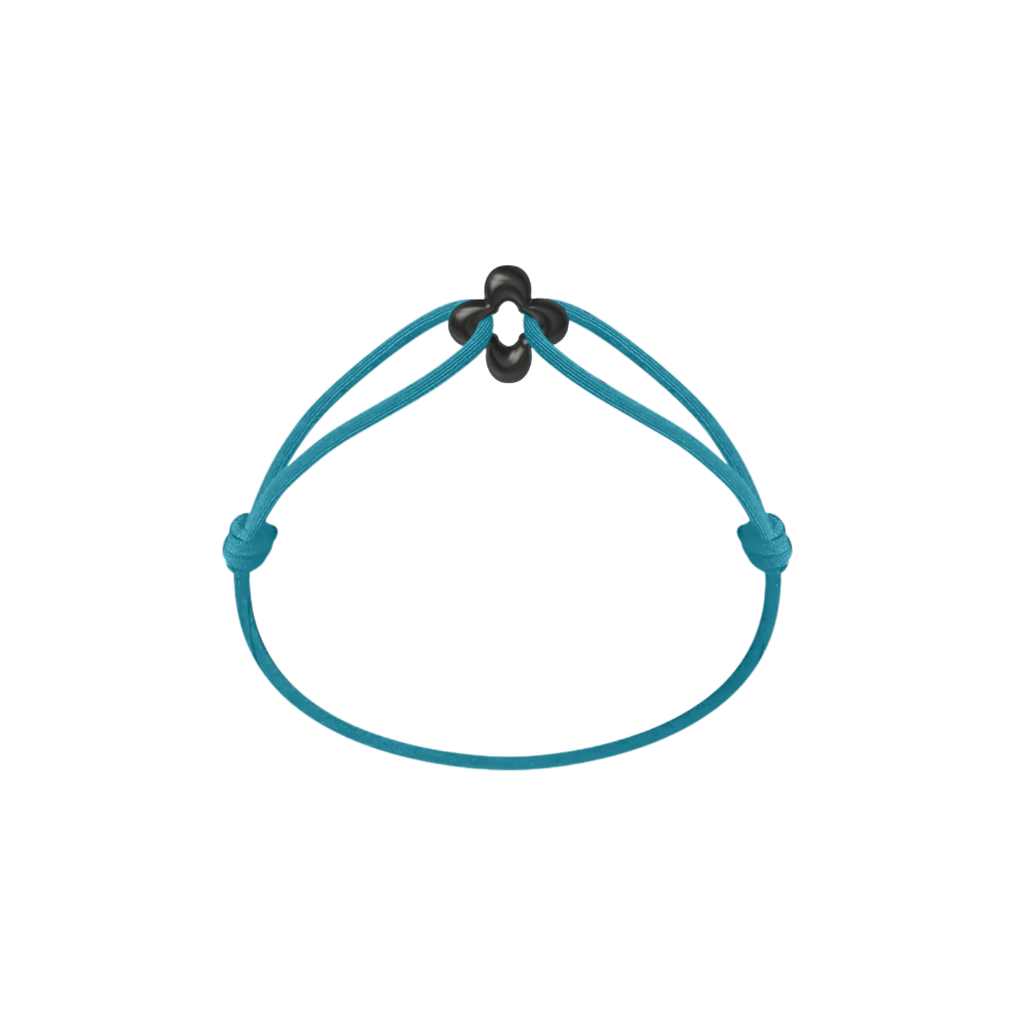 Mini Black Clover Cord Bracelet