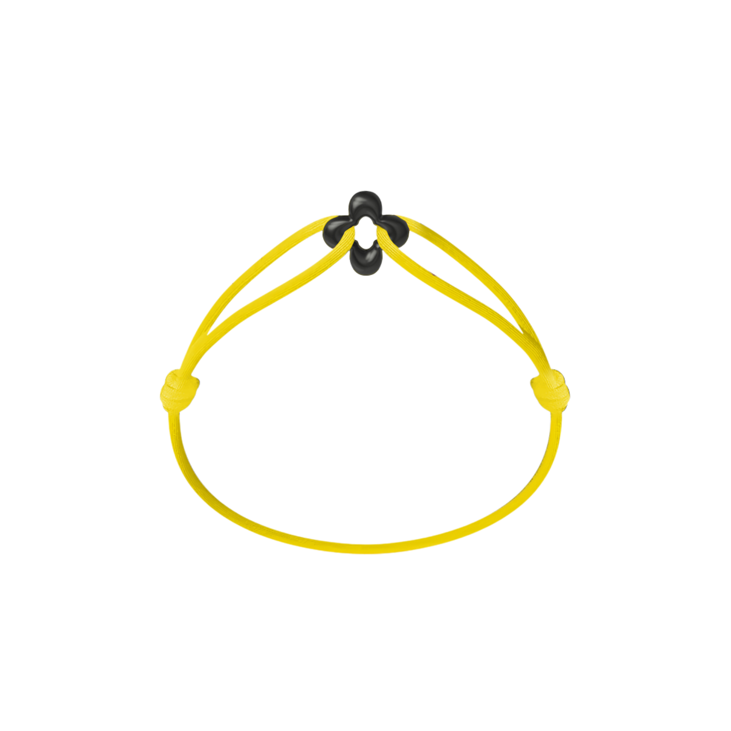 Mini Black Clover Cord Bracelet