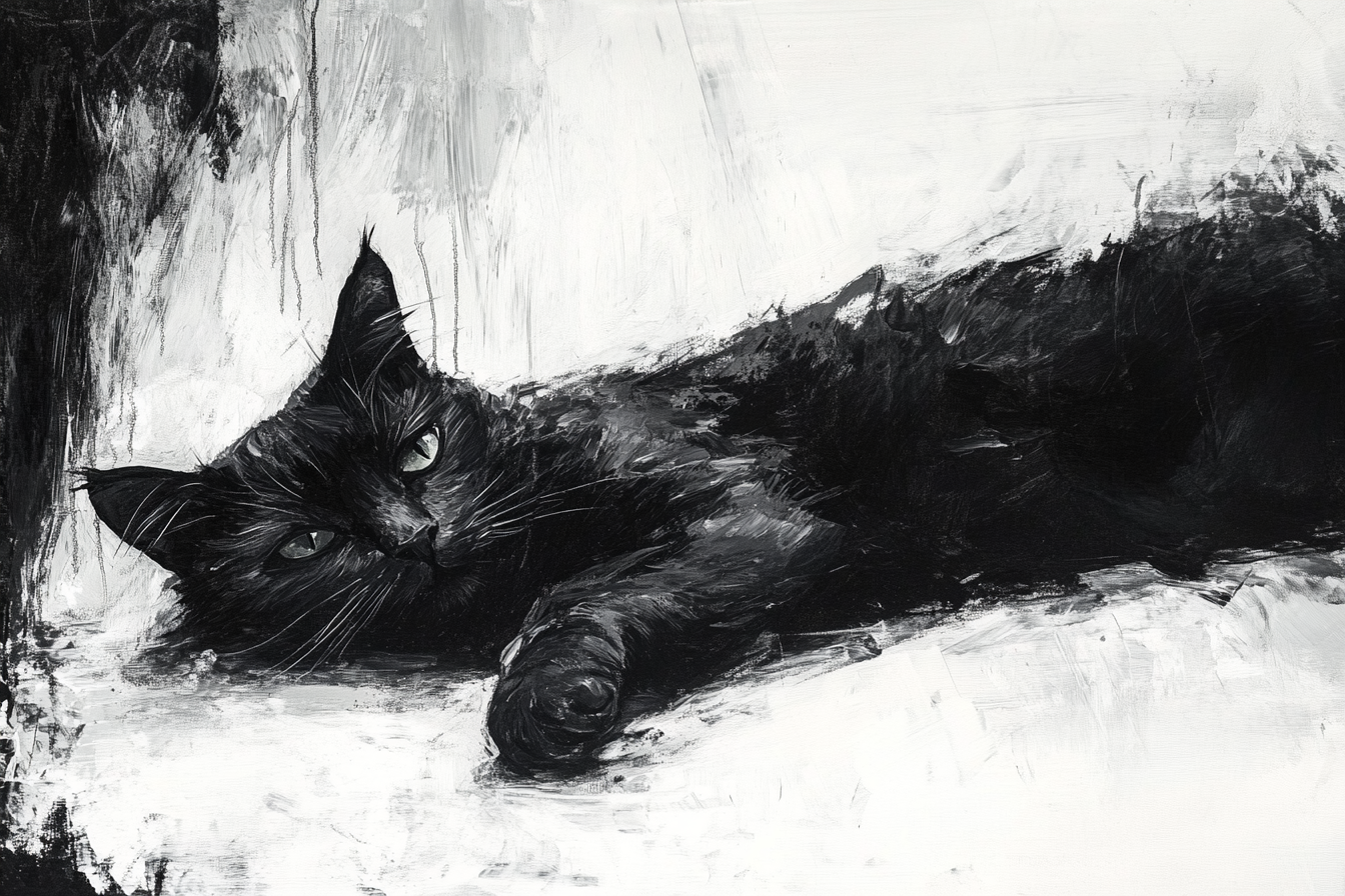 Black Cat Serenity Blanket