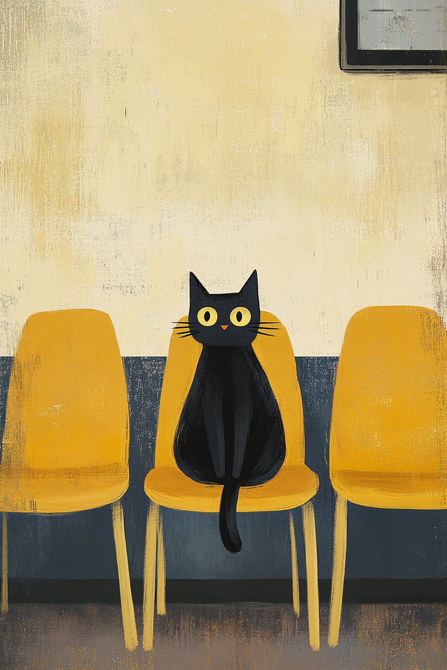Black Cat Waiting Blanket