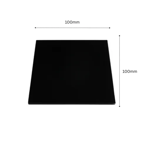 Black Glass Square Coaster - 10cm