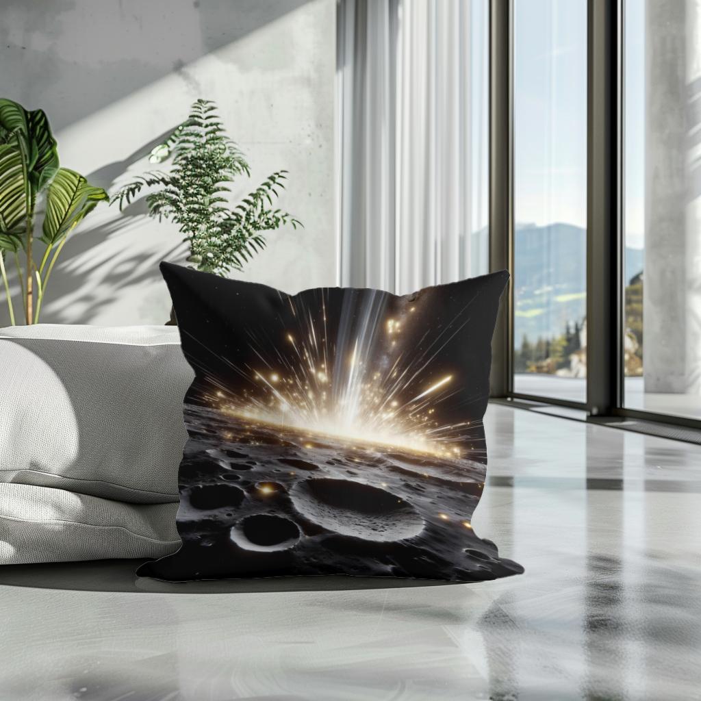 Mercury's Meteor Shower Spectacle Cotton Cushion