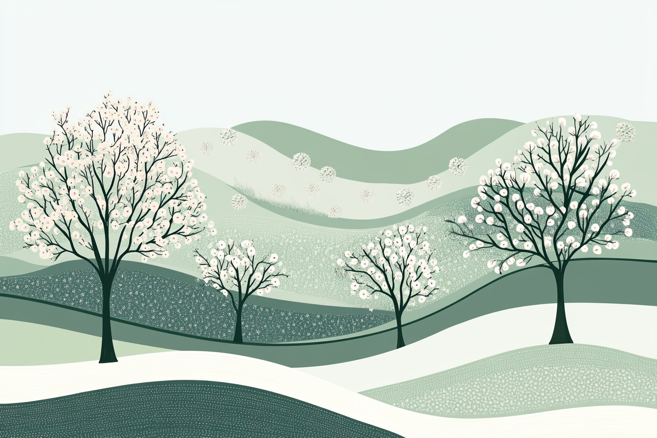 Blooming Trees Canvas