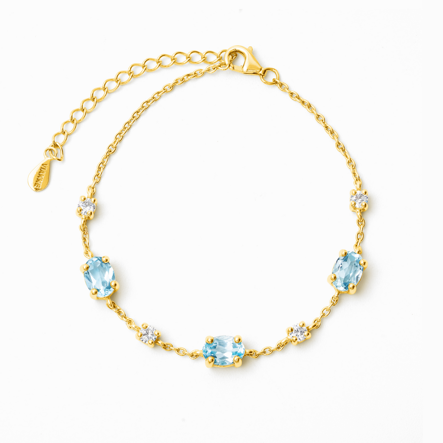 Blue Topaz Bracelet in 18k Gold Vermeil