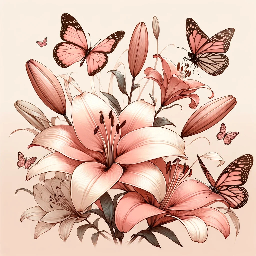 Blush Lily Whispers Cotton Cushion