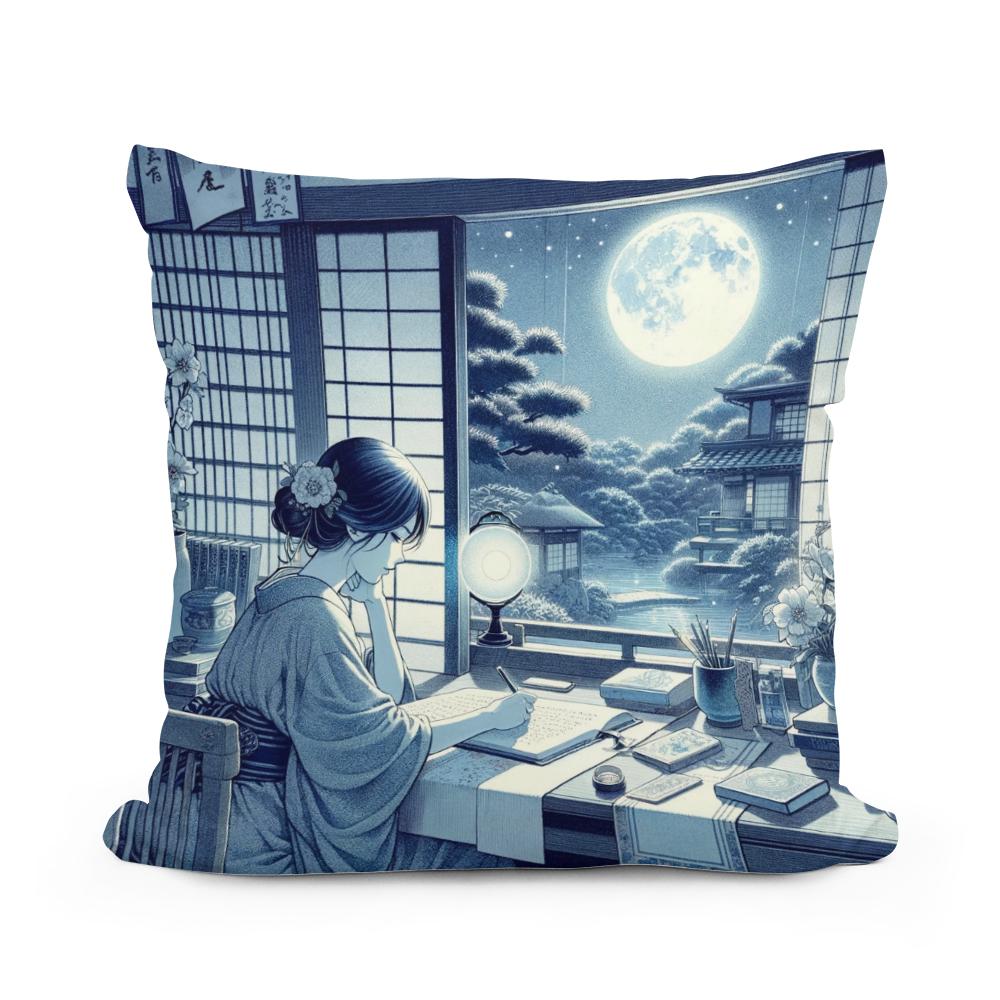 Moonlit Memoir Cotton Cushion