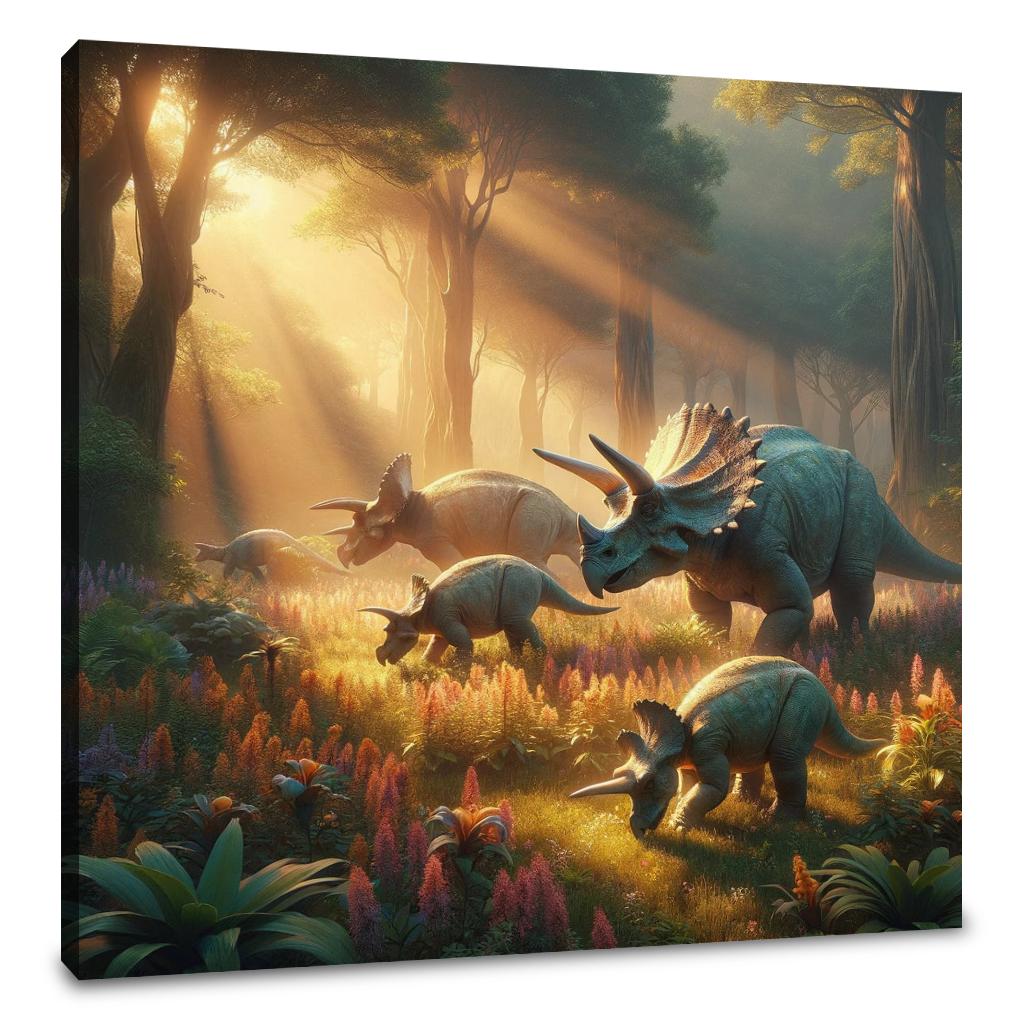 Dawn Grove Triceratops Canvas
