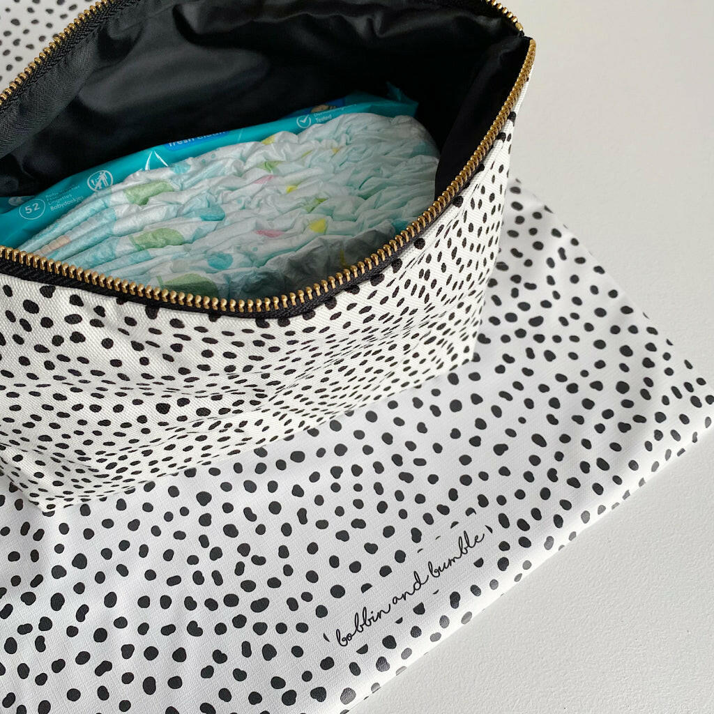 Nappy organiser bag - Dalmatian Print
