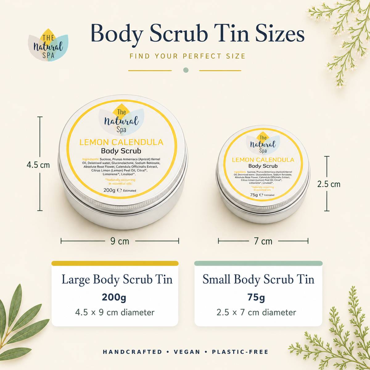 Rose Sugar Scrub | Natural Exfoliating Body Scrub for Smooth, Glowing Skin | Vegan, Plastic-Free Skincare | 2 Size Options