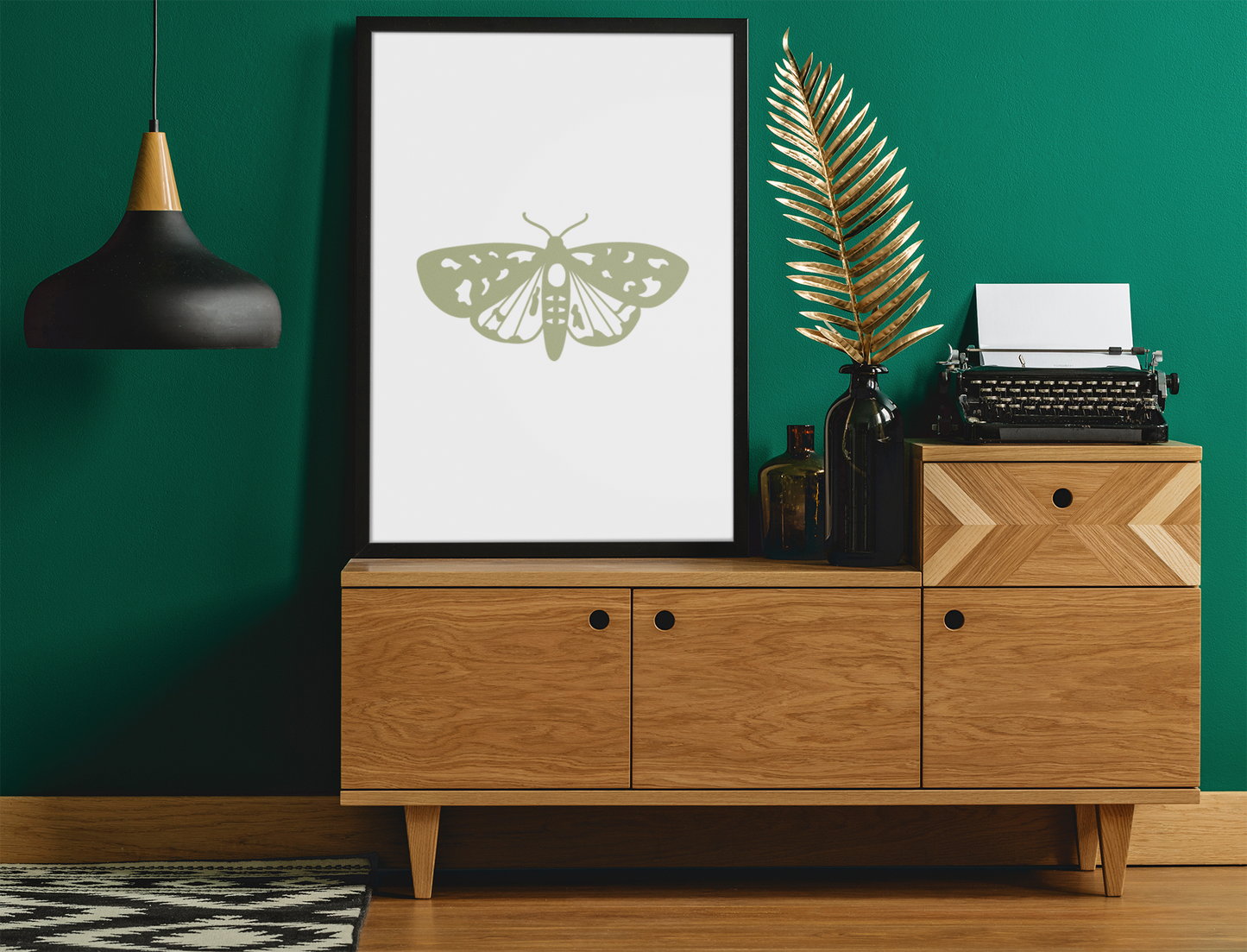 Boho Moth Boho Hippie Simple Home Wall Decor Print