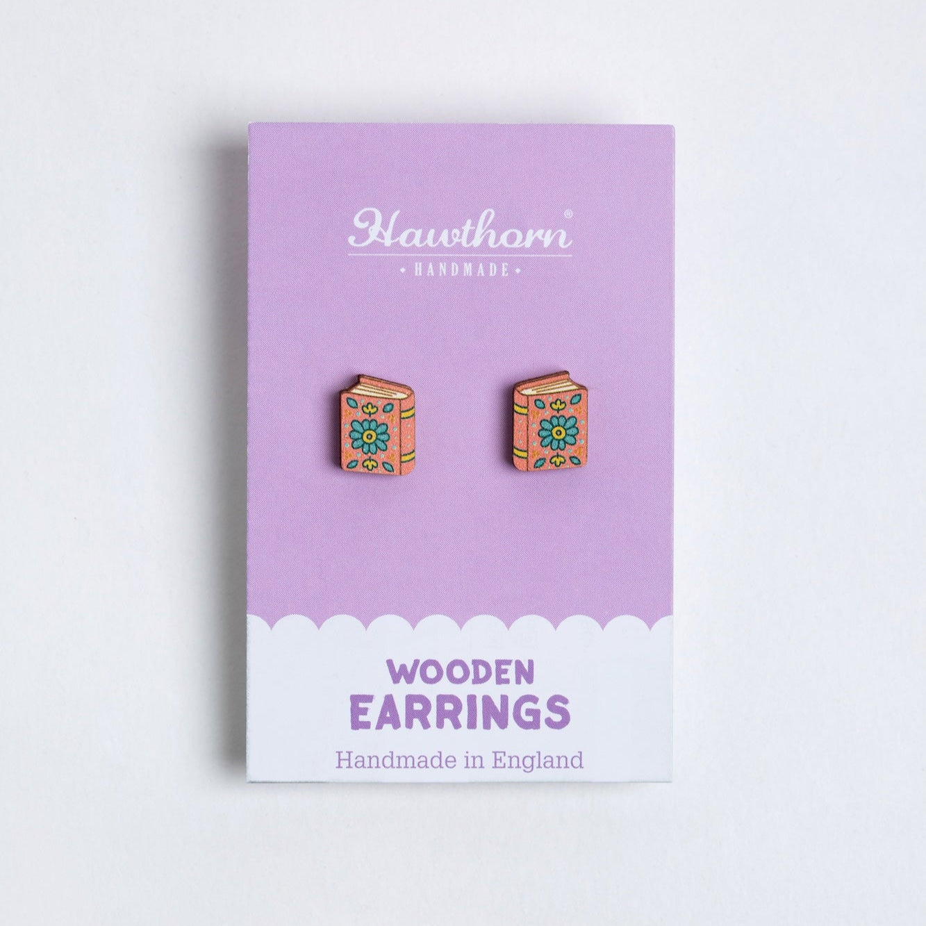 Book Wooden Earrings - Creative Gift