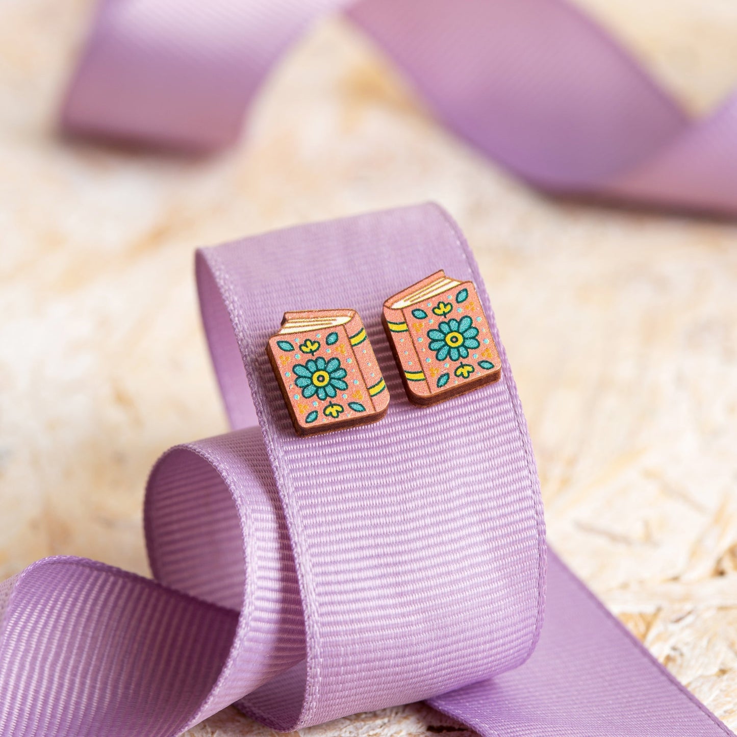 Book Wooden Earrings - Creative Gift