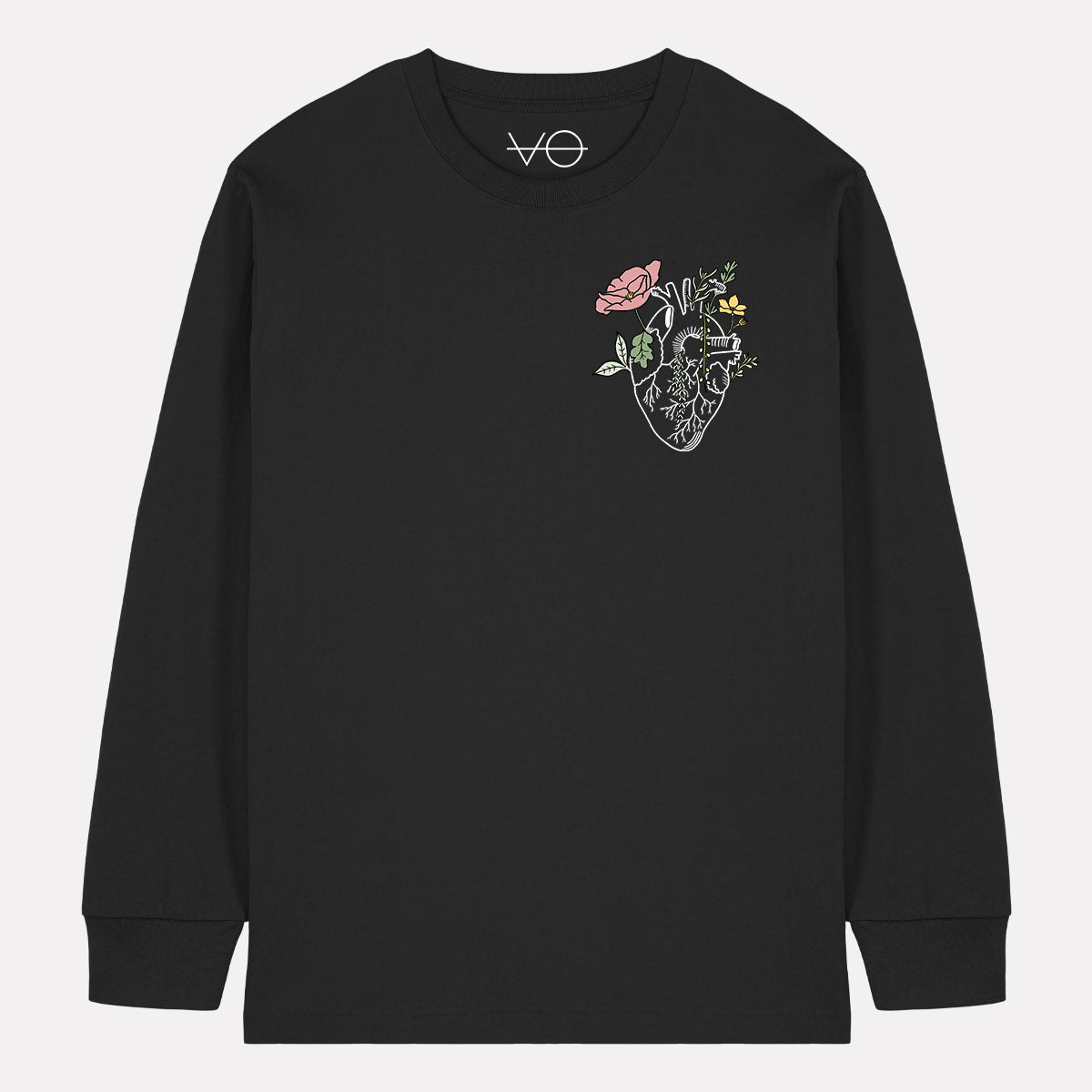 Botanatomy Heart Long Sleeve T-Shirt (Unisex)