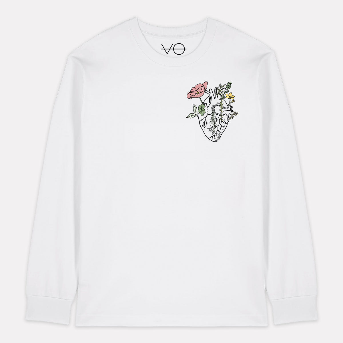 Botanatomy Heart Long Sleeve T-Shirt (Unisex)