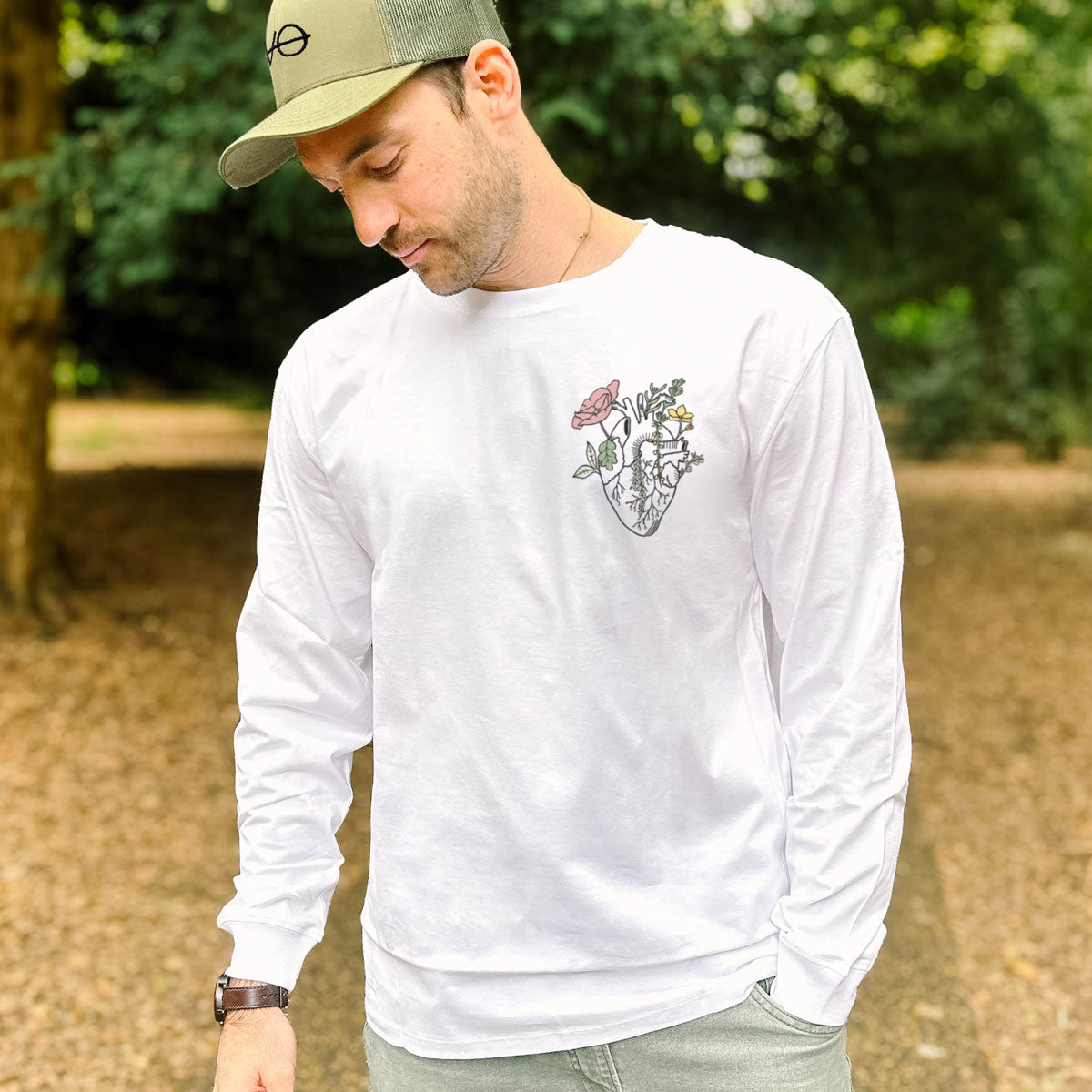 Botanatomy Heart Long Sleeve T-Shirt (Unisex)