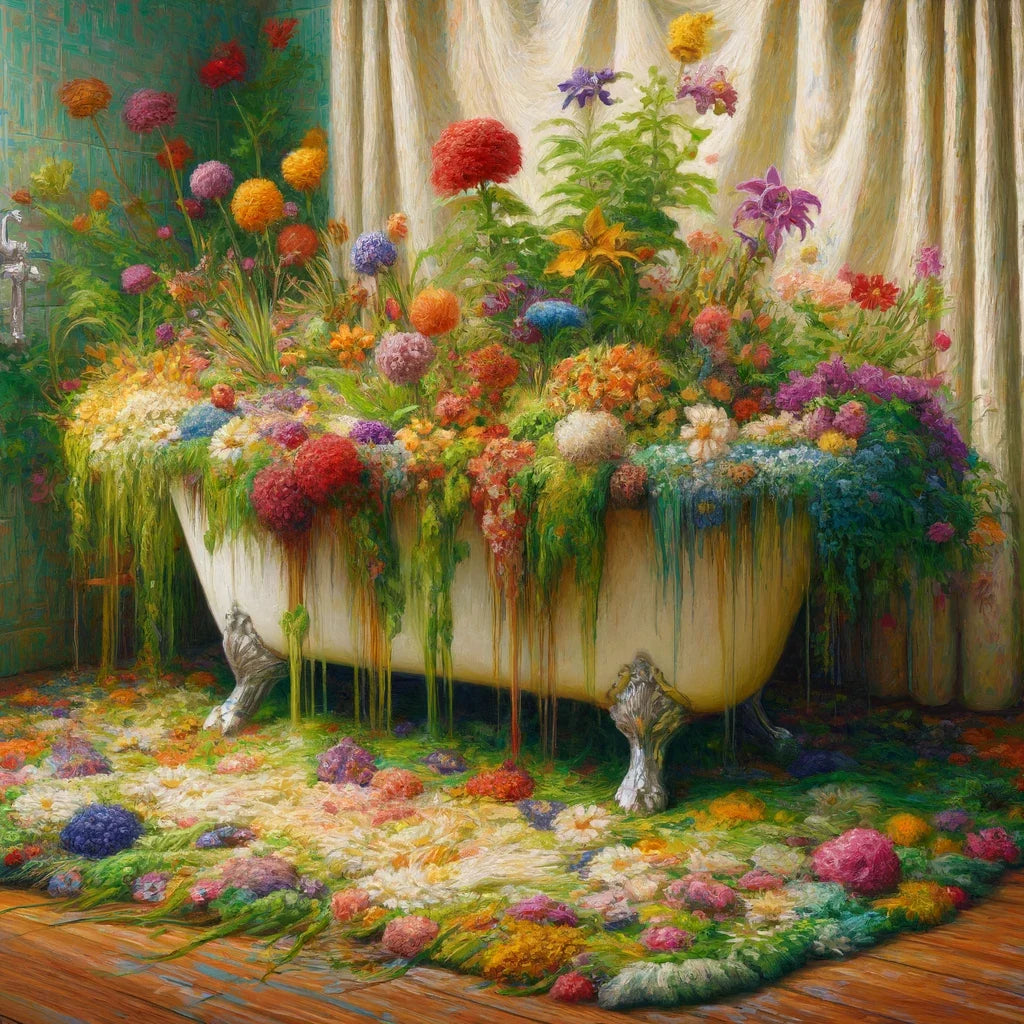 Botanical Bath Bloom Canvas