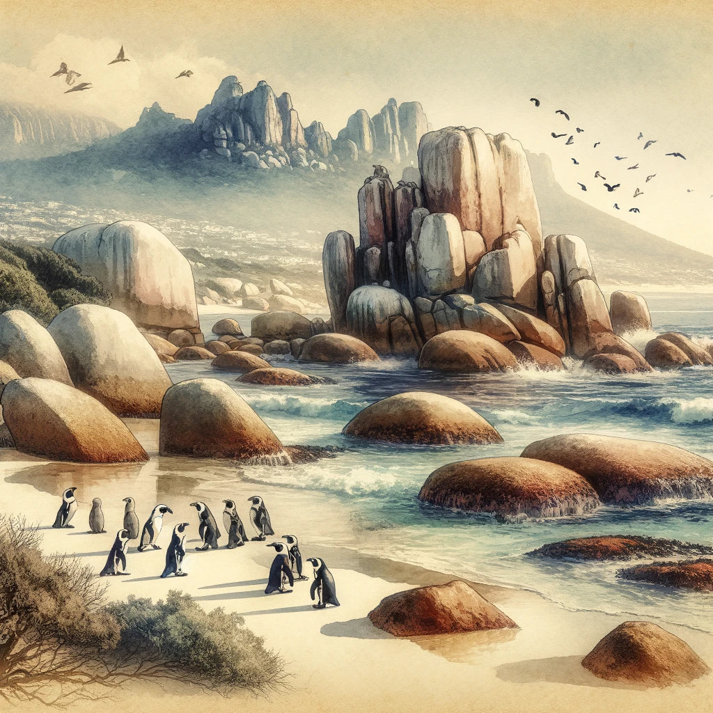 Boulders Beach Penguins Canvas