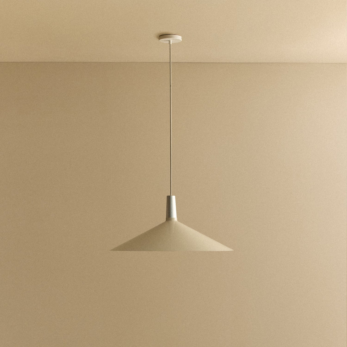 Bower Pendant Light Large in Oyster White