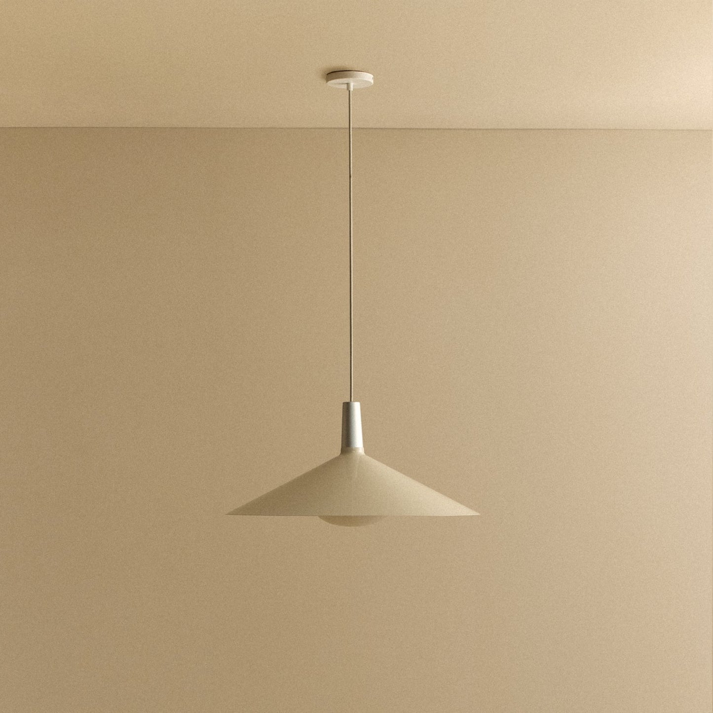 Bower Pendant Light Large in Oyster White + Oval II